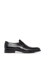 Oliver Sweeney Polished Leather Slip-On Black Brogues - Image 1 of 5