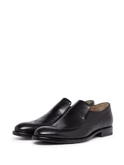 Oliver Sweeney Polished Leather Slip-On Black Brogues - Image 3 of 5