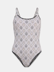 Mint Velvet Printed Scoop Tummy Control Swimsuit - Imagem 7 de 8