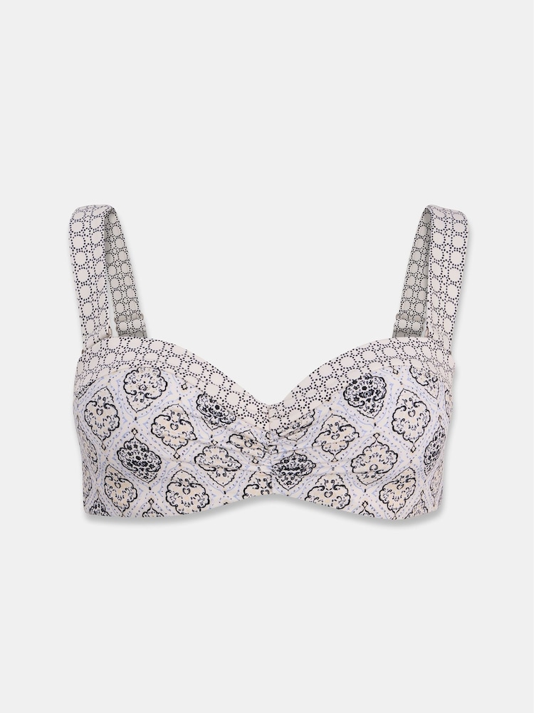 Mint Velvet White Ground Underwire Bandeau Bikini Top - Image 7 of 7