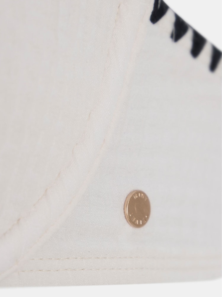 Mint Velvet White Textured Whipstitch Underwire Bikini Top - Image 7 of 7