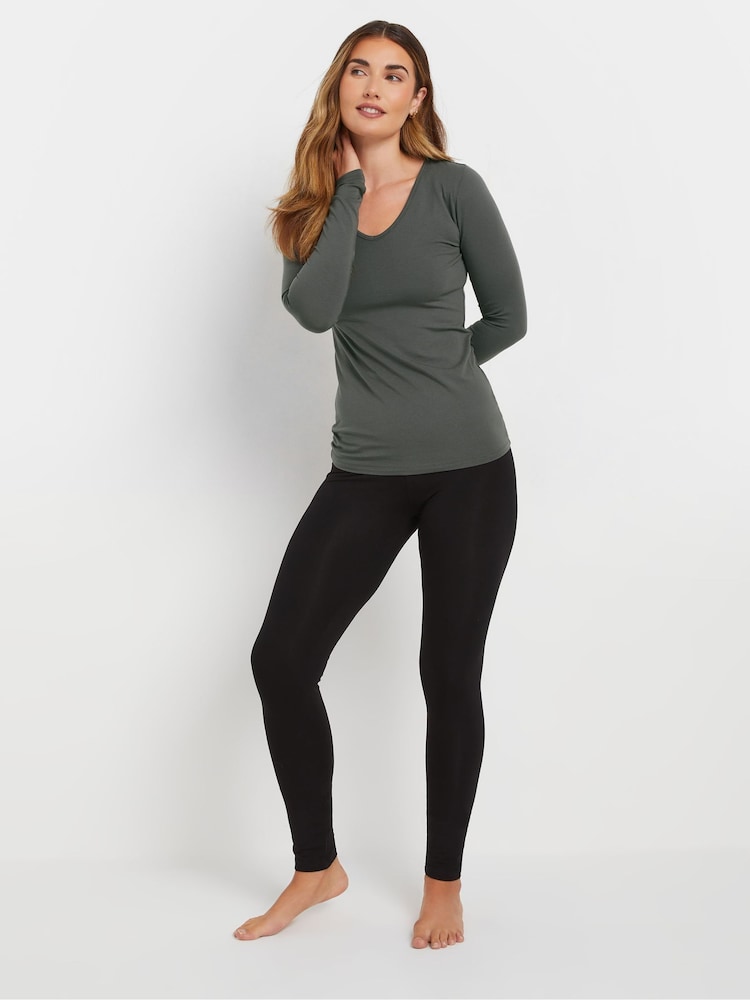 Long Tall Sally Grey Thermal Heat Long Sleeve Top - Image 2 of 5