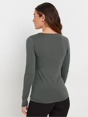 Long Tall Sally Grey Thermal Heat Long Sleeve Top - Image 3 of 5