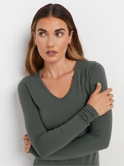 Long Tall Sally Grey Thermal Heat Long Sleeve Top - Image 4 of 5
