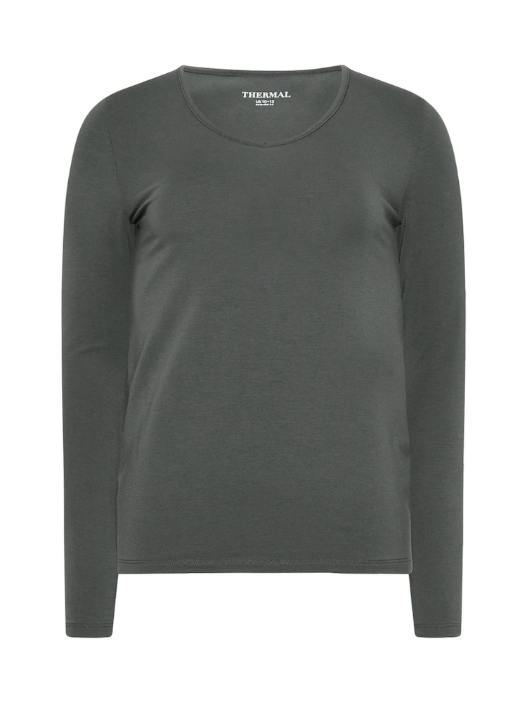 Long Tall Sally Grey Thermal Heat Long Sleeve Top - Image 5 of 5