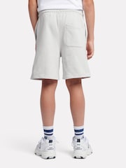 New Balance Dark Grey Kids French Terry Small Logo 100% Cotton Shorts - Image 3 of 5