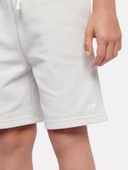New Balance Dark Grey Kids French Terry Small Logo 100% Cotton Shorts - Image 4 of 5