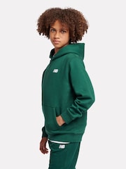 New Balance Green Small Boys Brush Back Logo Hoodie - Image 2 of 8