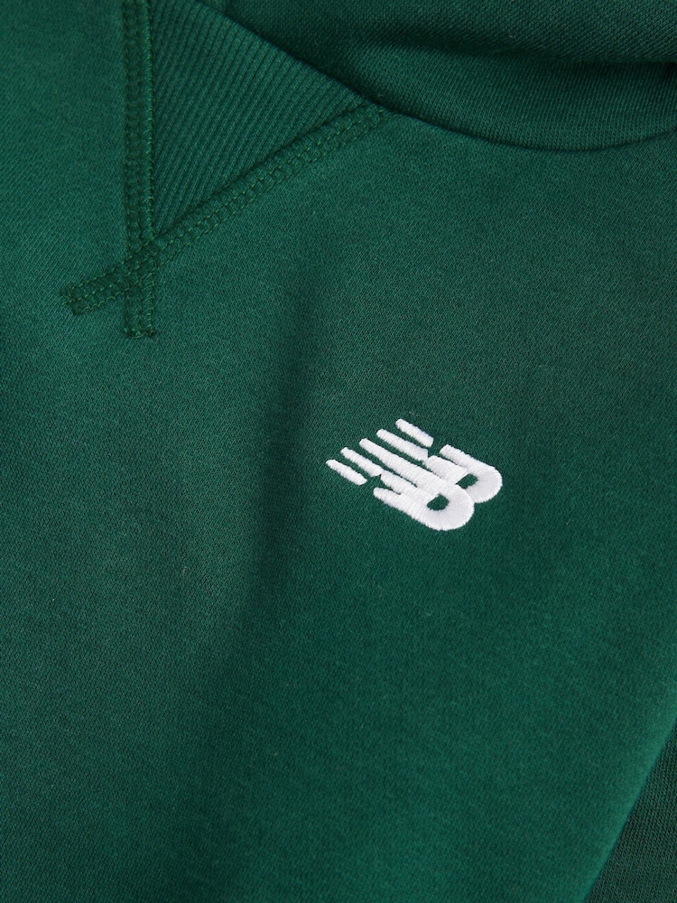 New Balance Green Small Boys Brush Back Logo Hoodie - Image 8 of 8