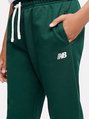 New Balance Green Boys 100% Cotton French Terry Small Logo Joggers - Image 3 of 8