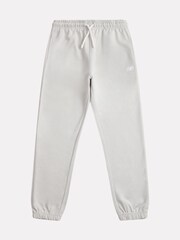 New Balance Dark Grey Boys 100% Cotton French Terry Small Logo Joggers - Image 1 of 3