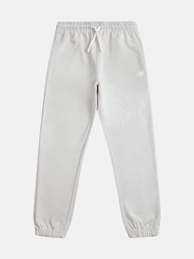 New Balance Dark Grey Boys 100% Cotton French Terry Small Logo Joggers - Image 1 of 3 New Balance Dark Grey Boys 100% Cotton French Terry Small Logo Joggers - Image 1 of 3