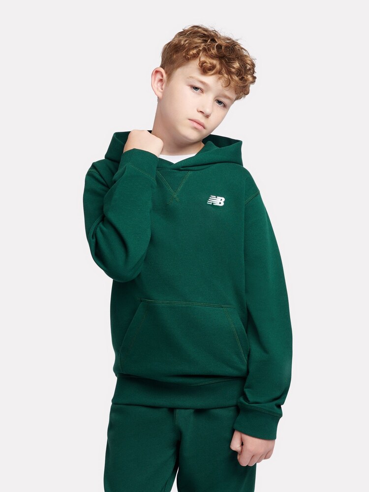 New Balance Light Green Small Kids French Terry 100% Cotton Logo Hoodie - Image 1 of 6 New Balance Light Green Small Kids French Terry 100% Cotton Logo Hoodie - Image 1 of 6