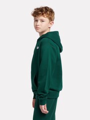 New Balance Light Green Small Kids French Terry 100% Cotton Logo Hoodie - Image 2 of 6