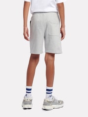 New Balance Grey Kids French Terry Stacked Logo 100% Cotton Shorts - Image 3 of 8