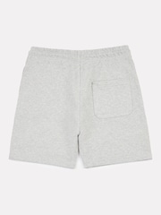 New Balance Grey Kids French Terry Stacked Logo 100% Cotton Shorts - Image 7 of 8