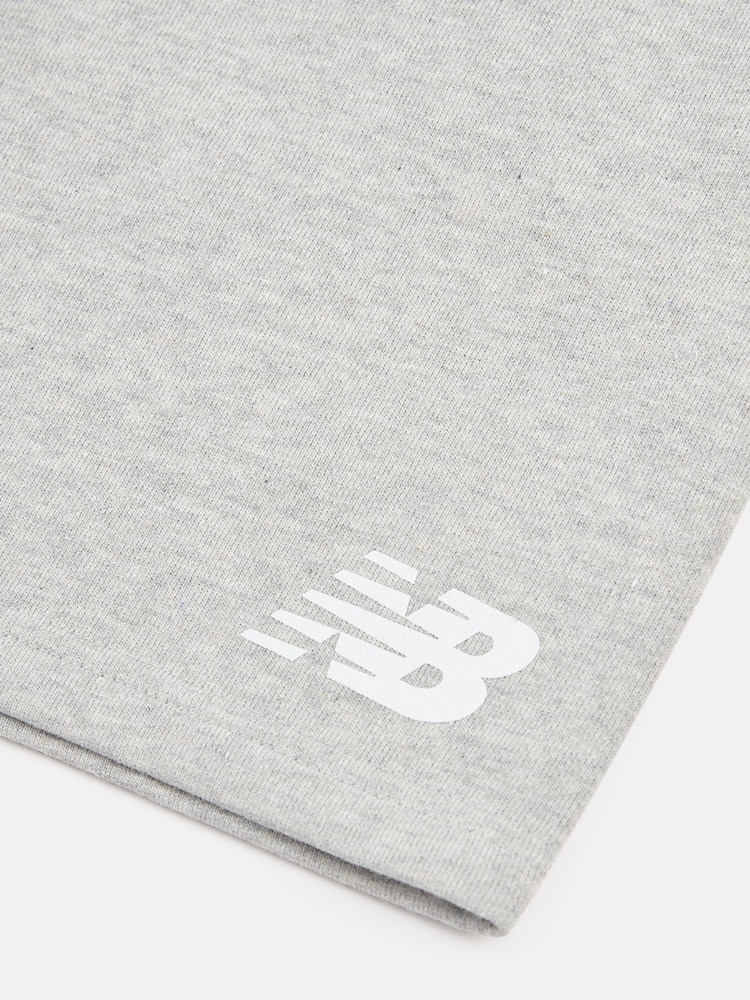 New Balance Grey Kids French Terry Stacked Logo 100% Cotton Shorts - Image 8 of 8