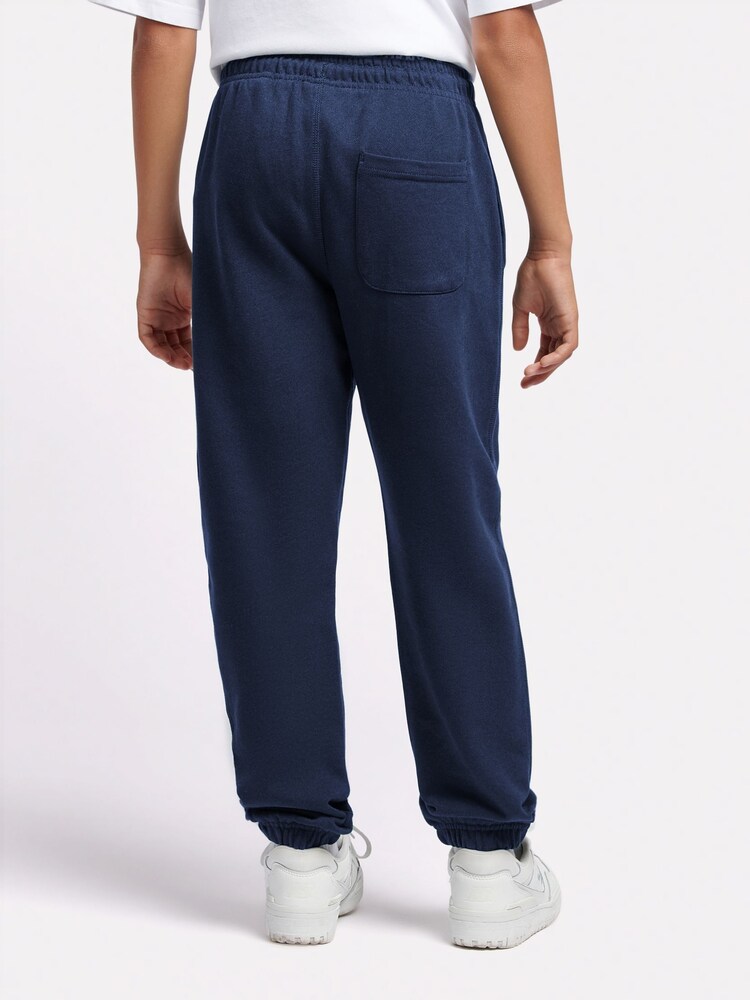 New Balance Blue Boys 100% Cotton French Terry Small Logo Joggers - Image 2 of 5
