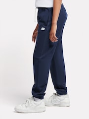New Balance Blue Boys 100% Cotton French Terry Small Logo Joggers - Image 4 of 5
