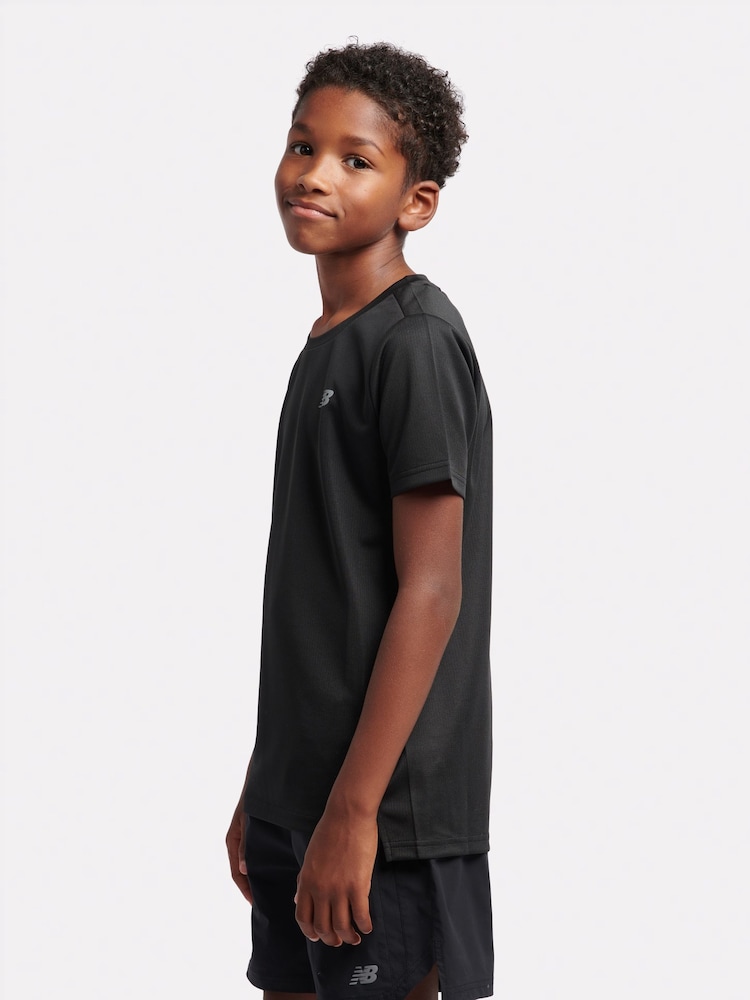 New Balance Black Kids Athletics T-Shirt - Image 2 of 9