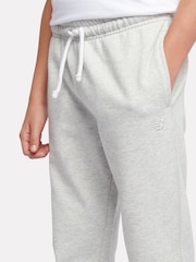 New Balance Grey Boys 100% Cotton French Terry Small Logo Joggers - Image 4 of 4