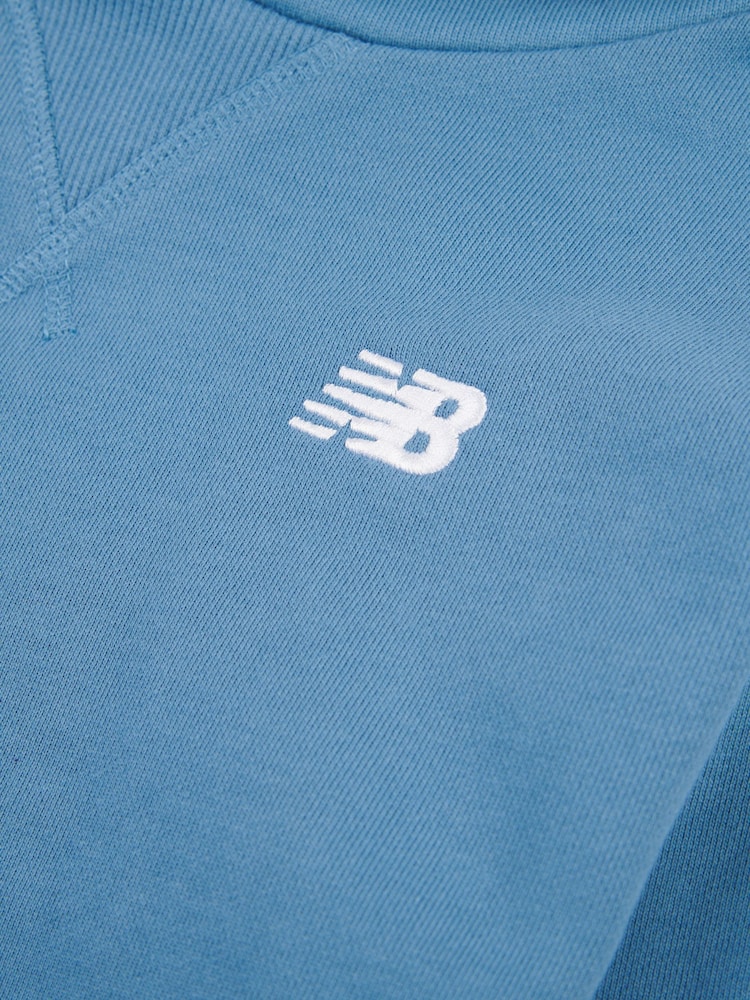 New Balance Sky Blue Small Kids French Terry 100% Cotton Logo Hoodie - Image 3 of 3 New Balance Sky Blue Small Kids French Terry 100% Cotton Logo Hoodie - Image 3 of 3