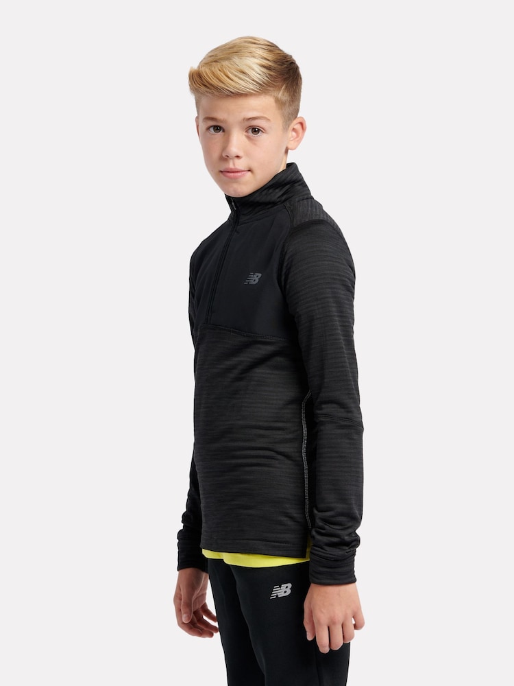 New Balance Black Boys Heat Grid ¼  Zip Sweatshirt - Image 2 of 9