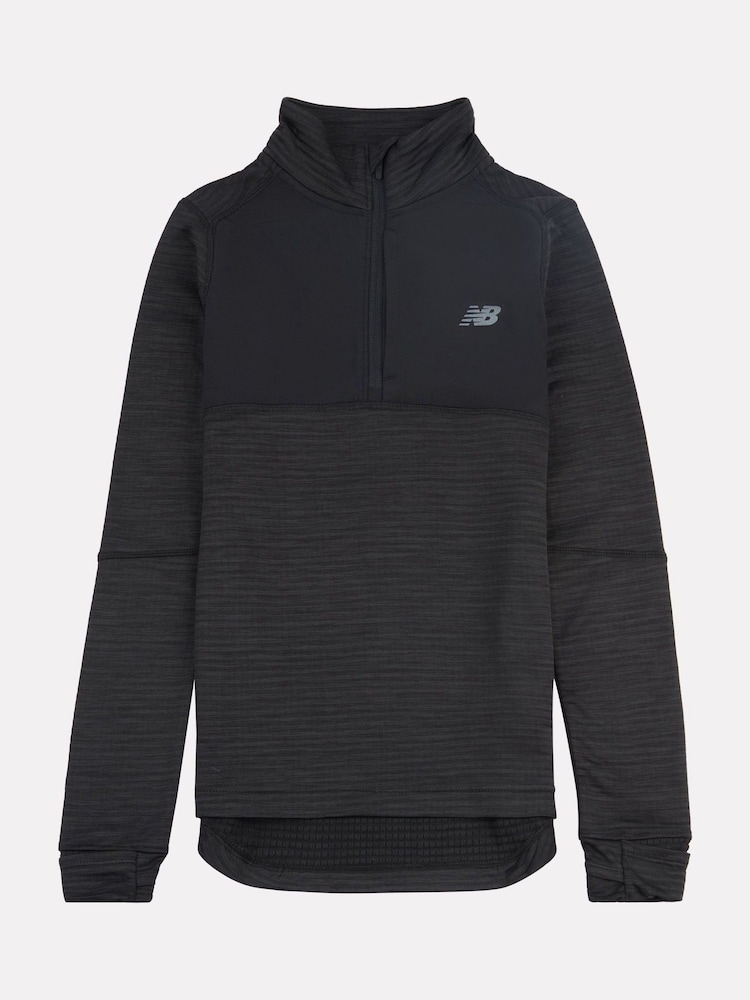 New Balance Black Boys Heat Grid ¼  Zip Sweatshirt - Image 7 of 9