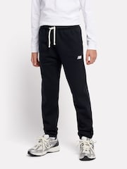 New Balance Black Small Boys Brush Back Logo Joggers - Image 1 of 5