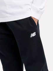 New Balance Black Small Boys Brush Back Logo Joggers - Image 5 of 5