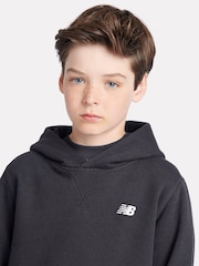 New Balance Black Small Boys Brush Back Logo Hoodie - Image 4 of 8