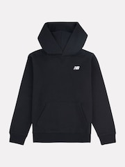 New Balance Black Small Boys Brush Back Logo Hoodie - Image 6 of 8
