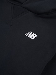 New Balance Black Small Boys Brush Back Logo Hoodie - Image 8 of 8