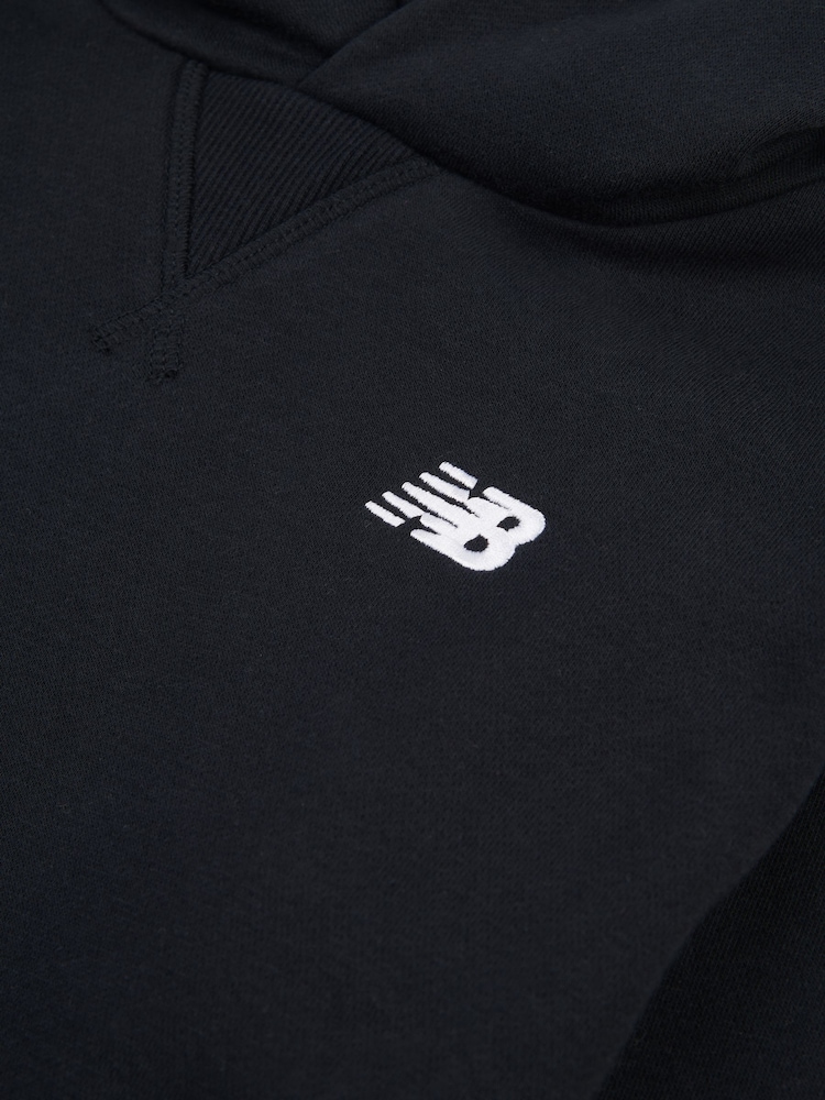 New Balance Black Small Boys Brush Back Logo Hoodie - Image 8 of 8