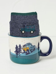 FatFace Green Off Roader Socks in a Mug - Image 1 of 2