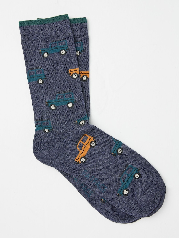 FatFace Green Off Roader Socks in a Mug - Image 2 of 2