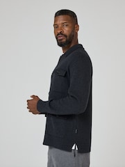 Oliver Sweeney Grey Cotton/Wool Knitted Shacket - Image 3 of 4