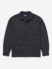 Oliver Sweeney Grey Cotton/Wool Knitted Shacket - Image 4 of 4