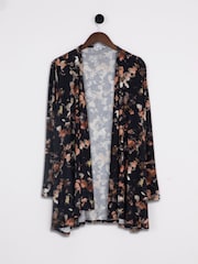 Cárdigan negro con estampado floral Holly de Lakeland Clothing - Imagen 1 de 3