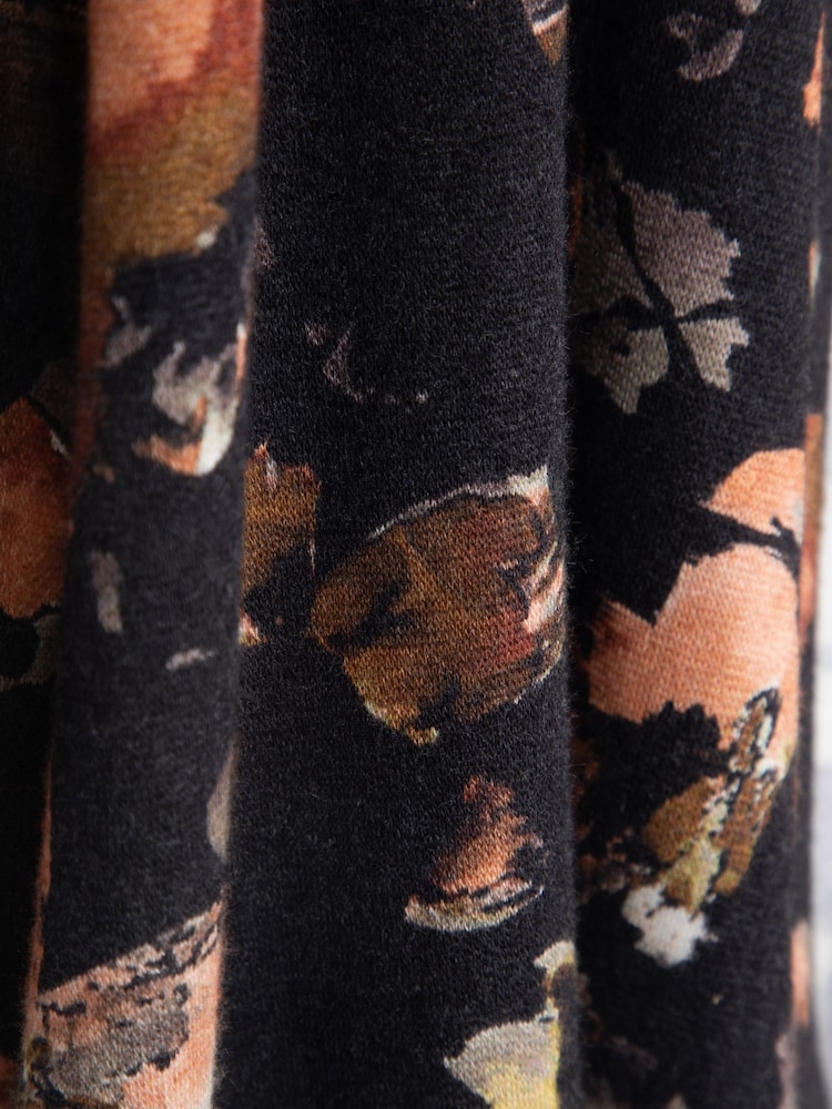 Lakeland Clothing Holly Floral Print Black Cardigan - Image 3 of 3 Lakeland Clothing Holly Floral Print Black Cardigan - Image 3 of 3