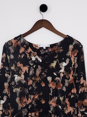 Lakeland Clothing Cici Floral Print Midi Black Dress - Image 4 of 5