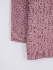 Lakeland Clothing Pink Callie Cable Knit Jumper - Image 3 of 4