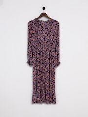 Lakeland Clothing Purple Penelope Woven Midi Dress - Image 5 of 6