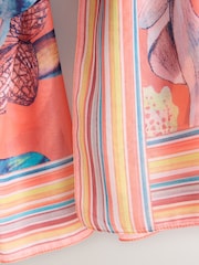 Orange Orchid Lightweight Scarf - Image 3 of 3