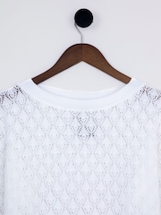 Lakeland Clothing Maria Pointelle Detail White Jumper - Image 2 of 4