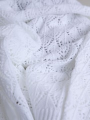 Lakeland Clothing Maria Pointelle Detail White Jumper - Image 3 of 4