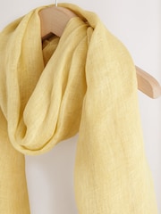 Yellow Linen Scarf - Image 6 of 7
