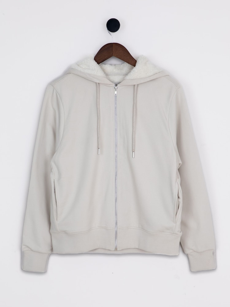 Lakeland Clothing Cream Georgia Fleece Lined Hoodie - Image 1 of 3