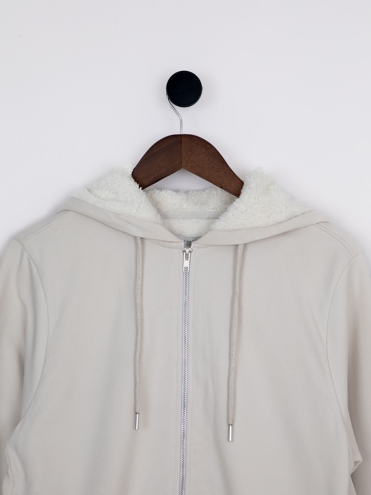 Lakeland Clothing Cream Georgia Fleece Lined Hoodie - Image 2 of 3