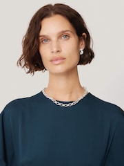 Jigsaw Silver Belcher Chain Necklace - Image 1 of 4